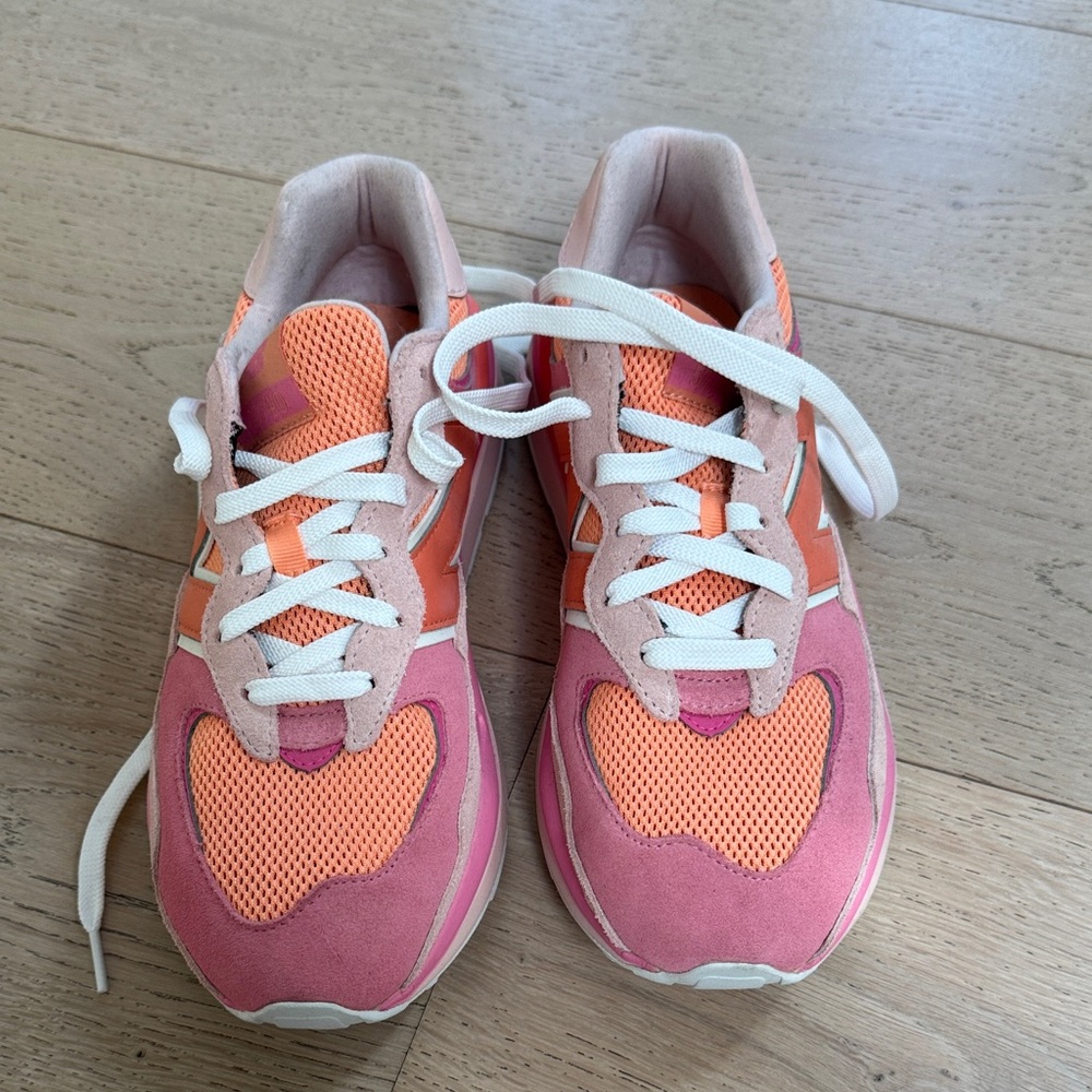 New Balance Orange and Pink Sneakers with White Accents